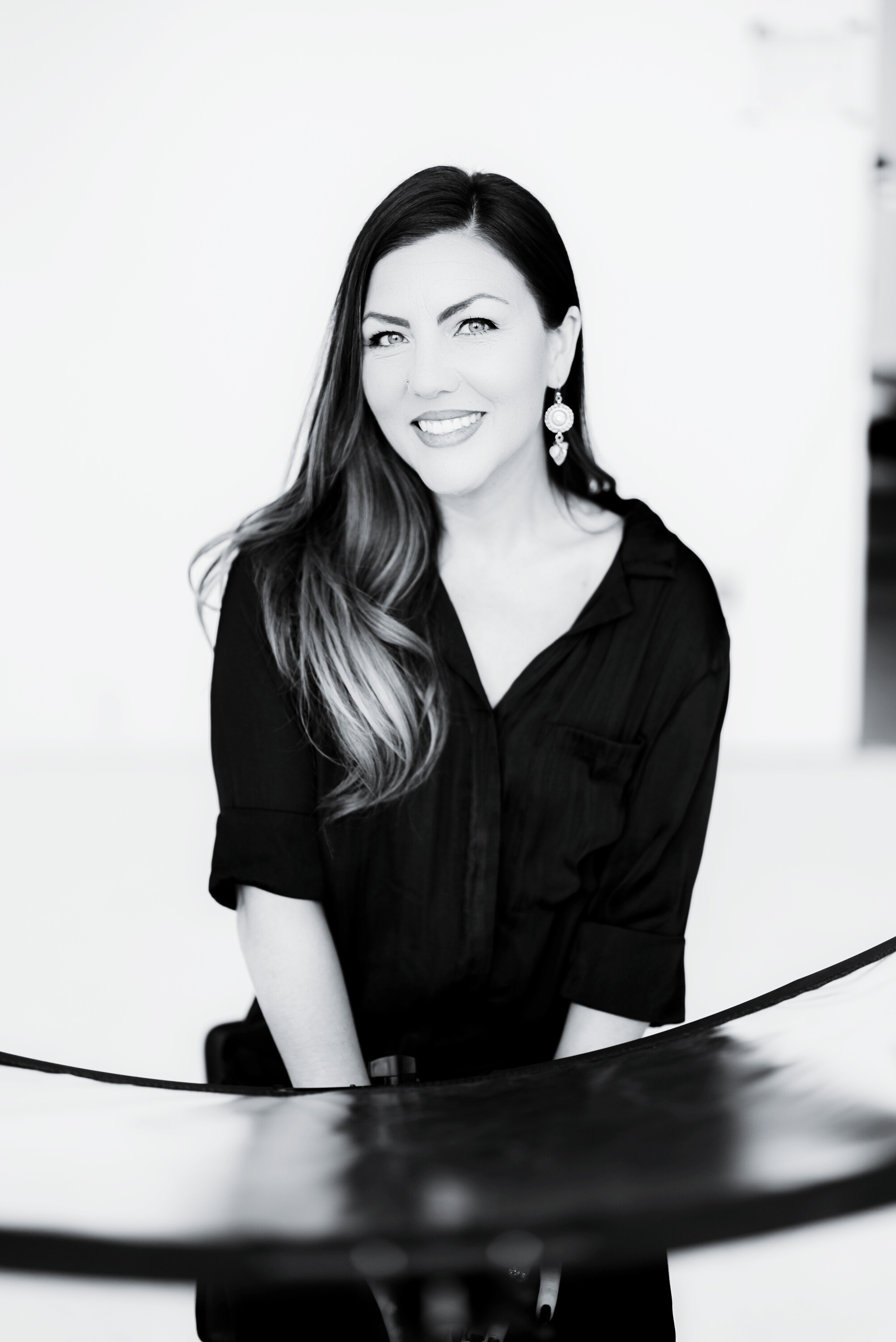 Dr. Julia Garcia, black and white portrait